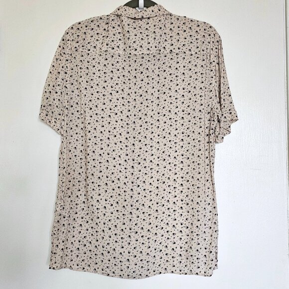 AllSaints New Romantic 100% Viscose Lightweight Short Sleeve Button Up Shirt M - Picture 3 of 9